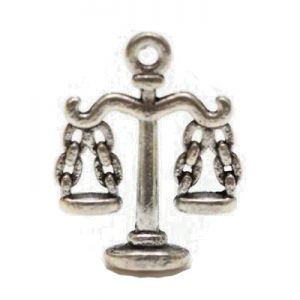 Zawieszka metalowa Charms ScrapBerry's Waga Srebro, 24mm
